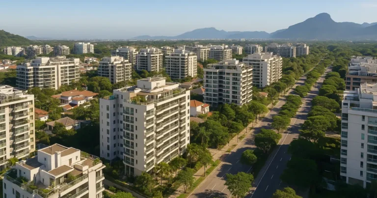Imóveis lucrativos zona oeste do Rio vista aérea